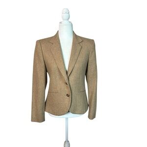 Villager Tan Blazer Wool Jacket Size 10